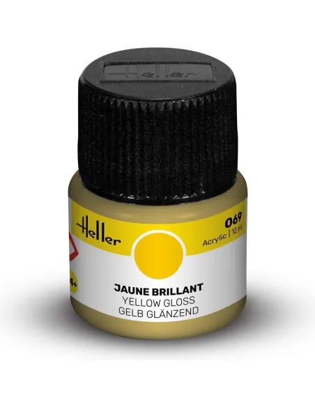 Peinture Acrylique 069 jaune brillant 12ml - Heller 9069