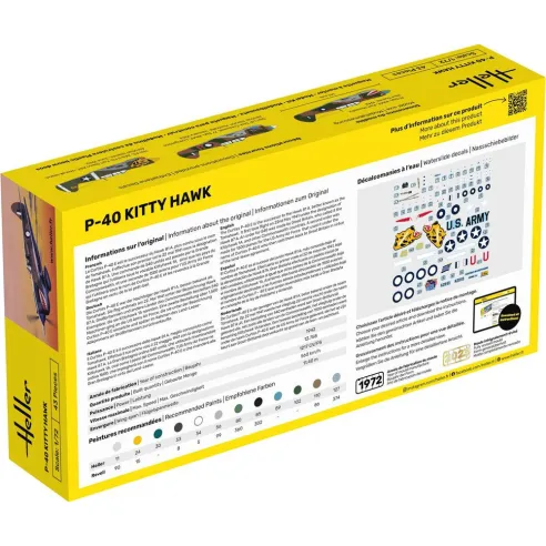 Maquette avion 40 Kitty Hawk 1:72 - Heller 80266