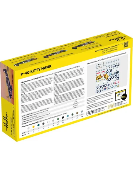 Maquette avion 40 Kitty Hawk 1:72 - Heller 80266
