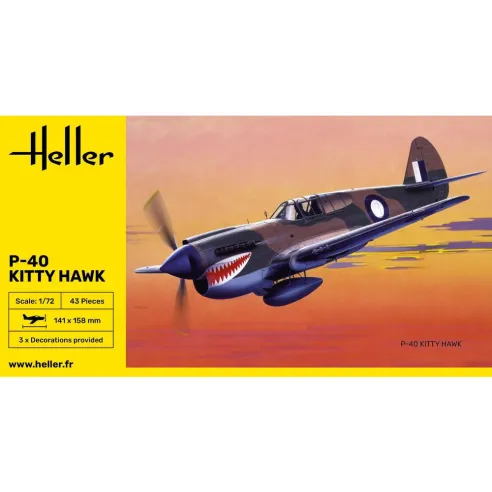 Maquette avion 40 Kitty Hawk 1:72 - Heller 80266
