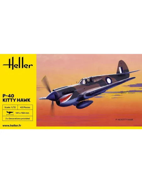 Maquette avion 40 Kitty Hawk 1:72 - Heller 80266