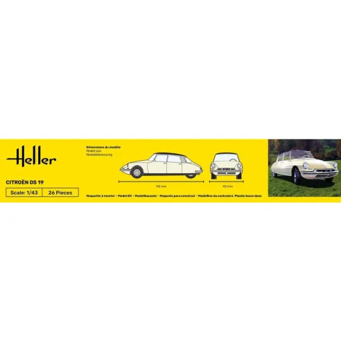 Maquette voiture Citroen Ds 19 1:43 - Heller 80162