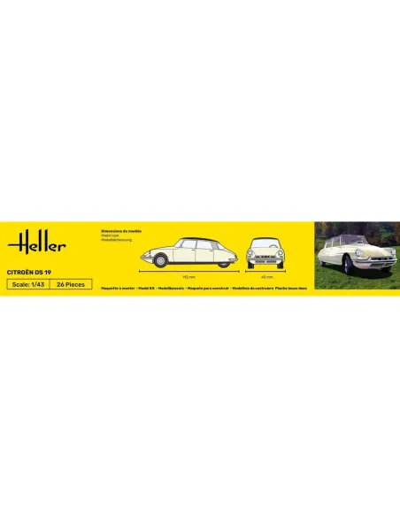 Maquette voiture Citroen Ds 19 1:43 - Heller 80162