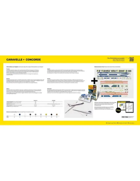 Caravelle + Concorde 1:100 - Heller 50333