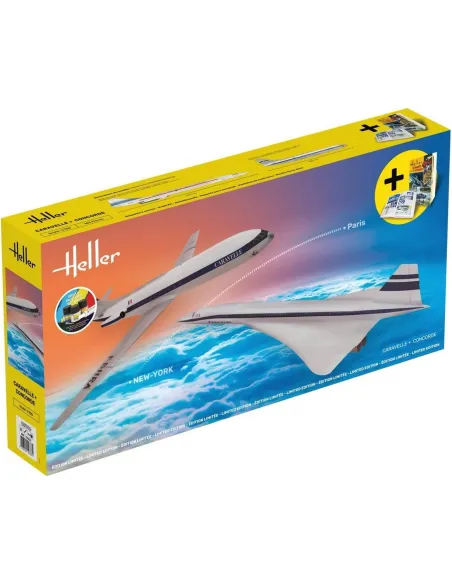 Caravelle + Concorde 1:100 - Starter Kit - Heller 52333