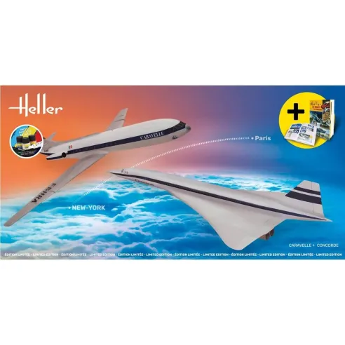 Caravelle + Concorde 1:100 - Starter Kit - Heller 52333