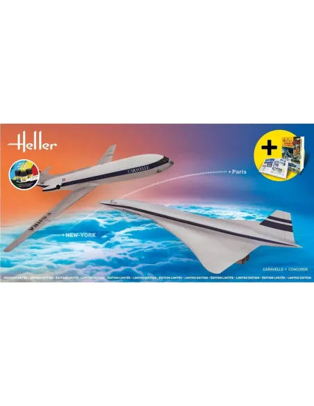 Caravelle + Concorde 1:100 - Starter Kit - Heller 52333