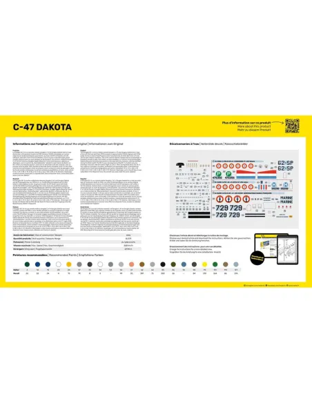 Maquette avion 47 Dakota 1:72 - Heller 30372