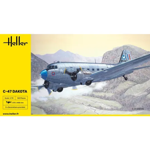 Maquette avion 47 Dakota 1:72 - Heller 30372