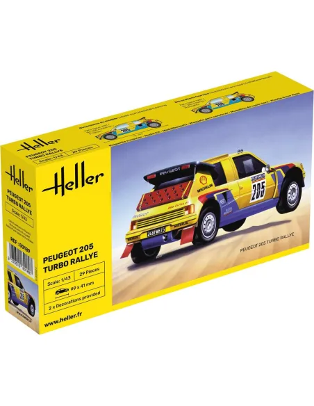 Maquette voiture Peugeot 205 Turbo Rally 1:43 - Heller 80189