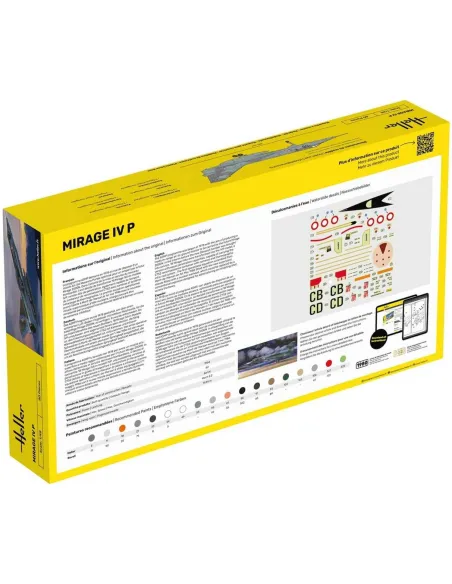 Maquette avion militaire Mirage Iv P 1:48 - Starter Kit - Heller 56493