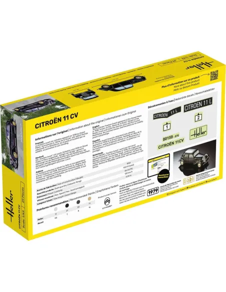 Maquette voiture Citroen 11 Cv 1:43 - Heller 80159