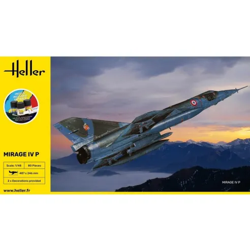 Maquette avion militaire Mirage Iv P 1:48 - Starter Kit - Heller 56493