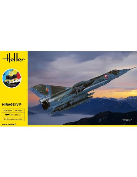 Maquette avion militaire Mirage Iv P 1:48 - Starter Kit - Heller 56493
