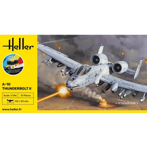 Maquette avion militaire A-10 Thunderbolt Ii 1:144 - Starter Kit - Heller 56912