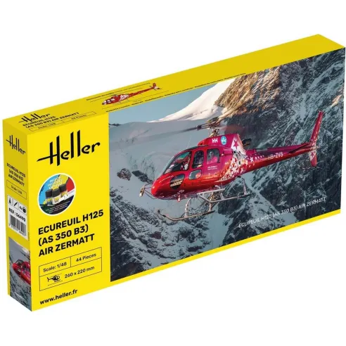 Maquette hélicoptère AS350 B3 Ecureuil 1:48 - Starter Kit - Heller 56490