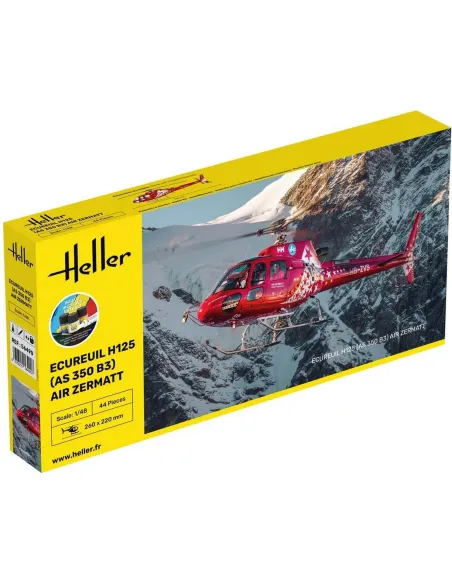 Maquette hélicoptère AS350 B3 Ecureuil 1:48 - Starter Kit - Heller 56490