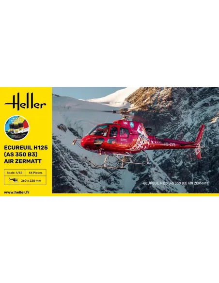 Maquette hélicoptère AS350 B3 Ecureuil 1:48 - Starter Kit - Heller 56490