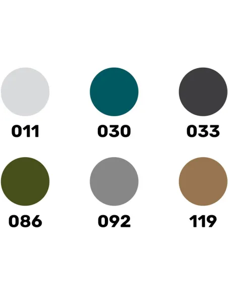 Peinture à maquette acrylique Colour Set Military Acrylic 6 x 12 ml + Brush - Heller 9400