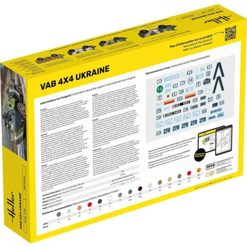 Maquette véhicule militaire Vab 4x4 Ukraine 1:35 - Starter Kit - Heller 57130