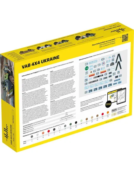 Maquette véhicule militaire Vab 4x4 Ukraine 1:35 - Starter Kit - Heller 57130