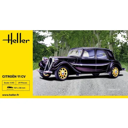 Maquette voiture Citroen 11 Cv 1:43 - Heller 80159