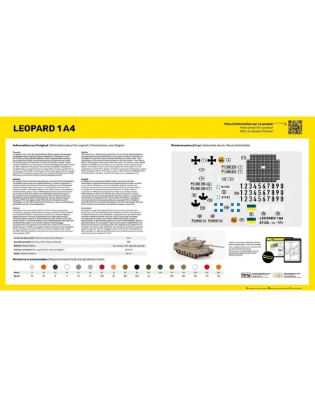 Maquette Char Leopard 1A4 1:35 - Starter Kit - Heller 57126