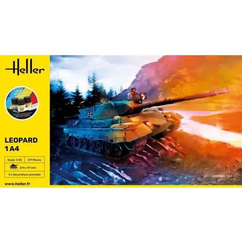 Maquette Char Leopard 1A4 1:35 - Starter Kit - Heller 57126