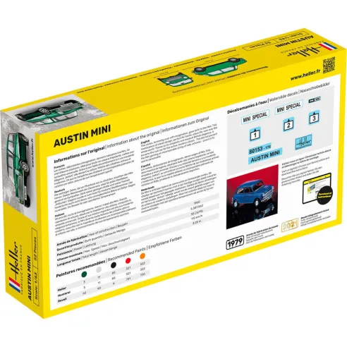 Maquette voiture Mini 1:43 - Starter Kit - Heller 56153