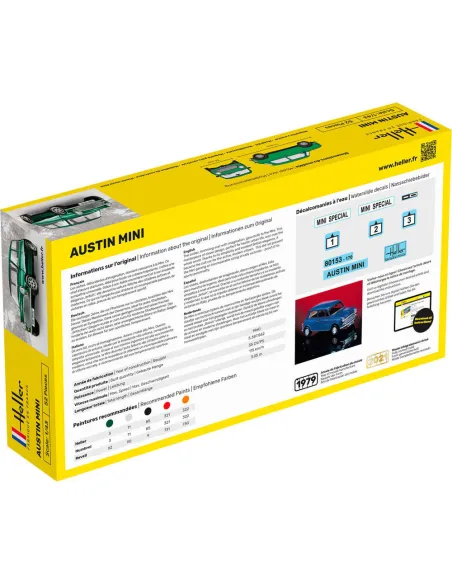 Maquette voiture Mini 1:43 - Starter Kit - Heller 56153