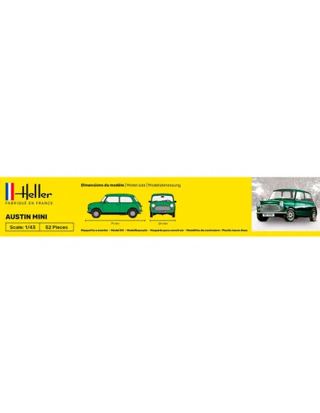 Maquette voiture Mini 1:43 - Starter Kit - Heller 56153