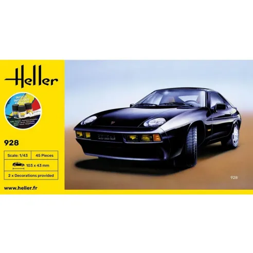 Maquette voiture 928 1:43 - Starter Kit - Heller 56149