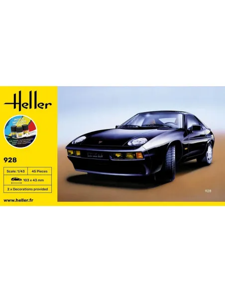 Maquette voiture 928 1:43 - Starter Kit - Heller 56149
