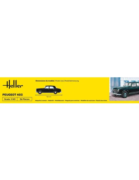 Maquette voiture Peugeot 403 1:43 - Heller 80161