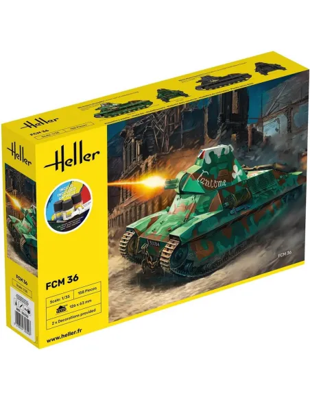 Maquette char FCM36 1:35 - Starter Kit - Heller 35322