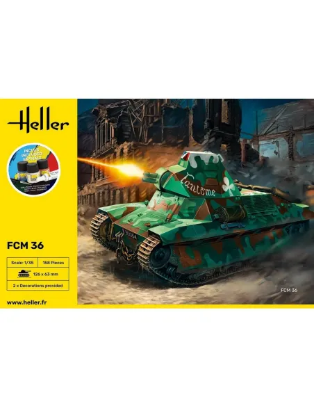Maquette char FCM36 1:35 - Starter Kit - Heller 35322