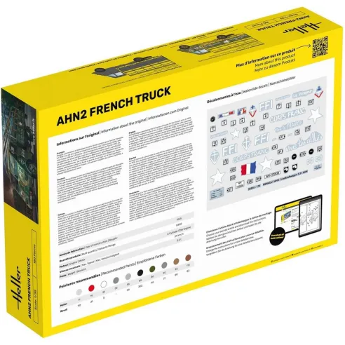 Maquette véhicule militaire AHN2 French Truck 1:35 - Starter Kit - Heller 35324
