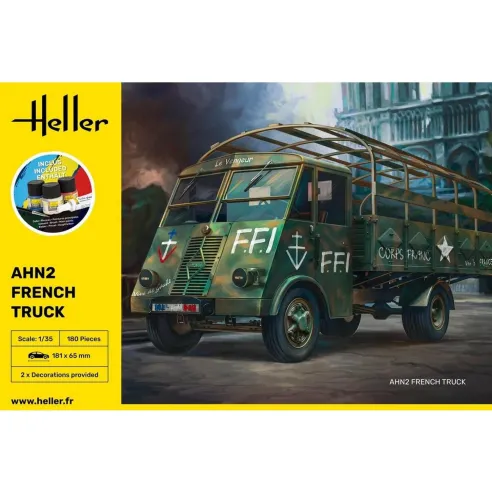 Maquette véhicule militaire AHN2 French Truck 1:35 - Starter Kit - Heller 35324