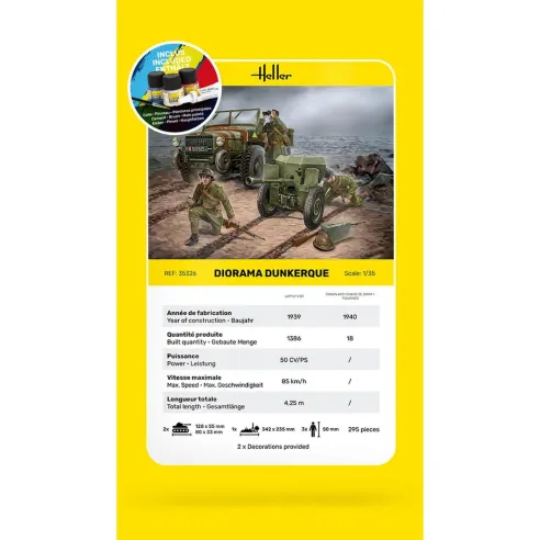 Maquette militaire Diorama Dunkerque 1:35 - Starter Kit - Heller 35326