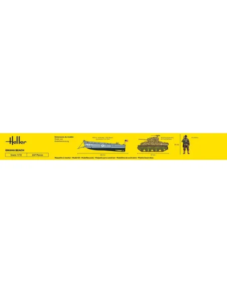 Maquette militaire Omaha Beach 1:72 - Starter Kit - Heller 52332