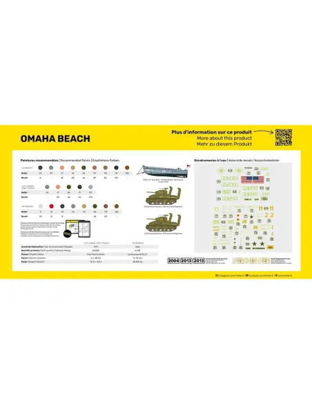 Maquette militaire Omaha Beach 1:72 - Starter Kit - Heller 52332