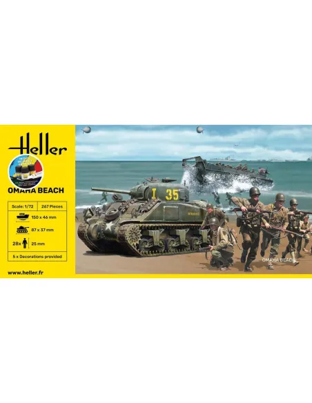 Maquette militaire Omaha Beach 1:72 - Starter Kit - Heller 52332