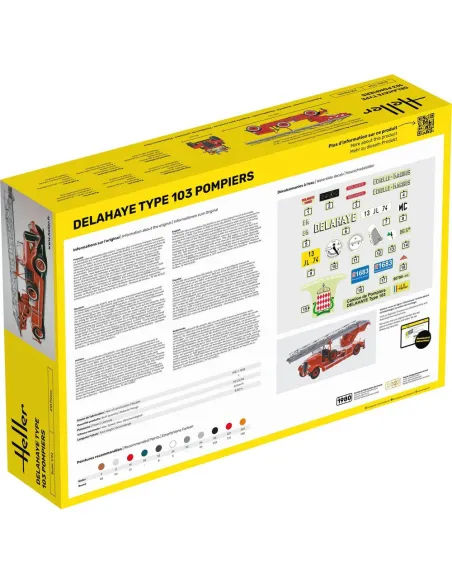 Maquette de voiture Delahaye Type 103 Pompiers 1/24 - Heller 80780