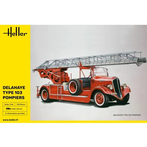 Maquette de voiture Delahaye Type 103 Pompiers 1/24 - Heller 80780