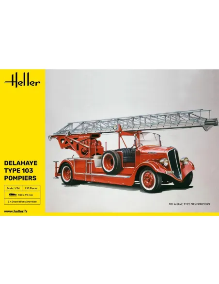 Maquette de voiture Delahaye Type 103 Pompiers 1/24 - Heller 80780