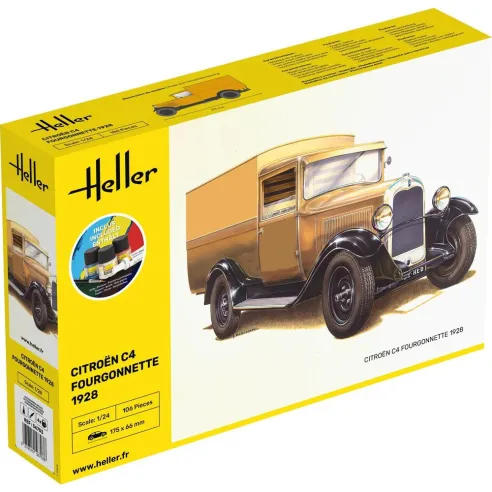 Maquette de voiture Citroen C4 Fourgonnette 1926 1:24 - Starter Kit - Heller 3279510567038