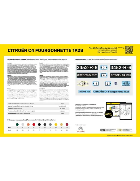 Maquette de voiture Citroen C4 Fourgonnette 1926 1:24 - Starter Kit - Heller 3279510567038