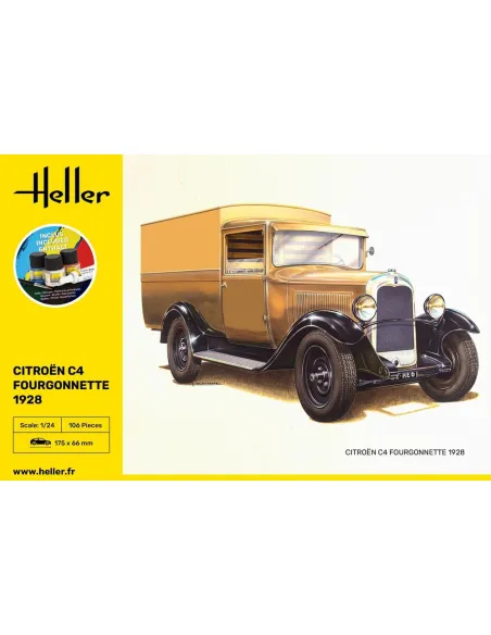 Maquette de voiture Citroen C4 Fourgonnette 1926 1:24 - Starter Kit - Heller 3279510567038