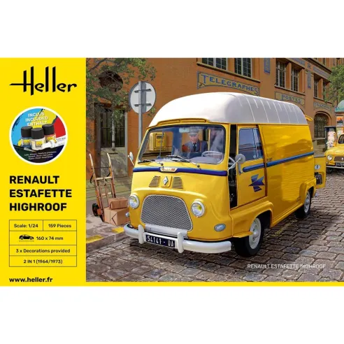 Maquette camion Estafette Highroof 1:24 - Starter Kit - Heller 56740