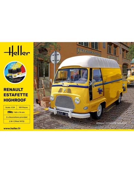 Maquette camion Estafette Highroof 1:24 - Starter Kit - Heller 56740